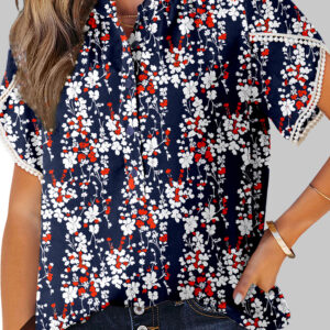 Blusa Azul Con Botones