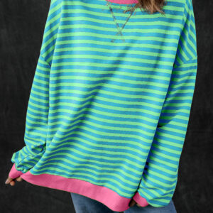 Buzo Azul Celeste a Rayas Oversize