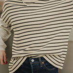 Remera Negro A Rayas Suelto