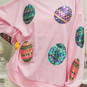Buzo Rosa Hombro Caído Oversize