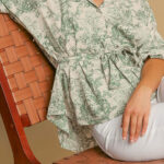 Camisa Verde Manga 3/4