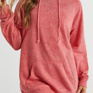 Hoodie Rojo Bolsillo Canguro