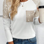 Top Blanco Con Lentejuelas