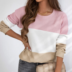 Top Rosa Tejido Waffle