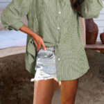 Camisa Verde a Rayas Oversize