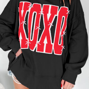 Buzo Negro Estampado Holgado