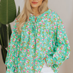 Blusa Verde Encaje Estilo Babydoll