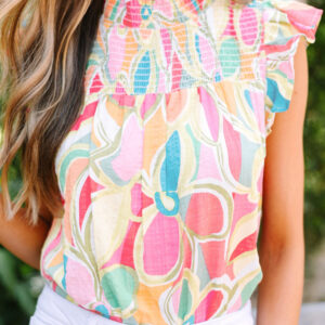 Blusa Amarillo Con Volados Con Cuello