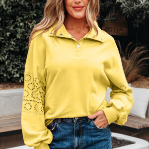 Buzo Amarillo Crema Bordado