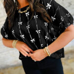 Blusa Negro Manga Corta