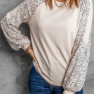 Top Caqui Estampado Leopardo