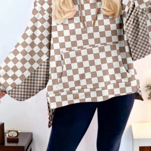Hoodie Caqui Patchwork Oversize