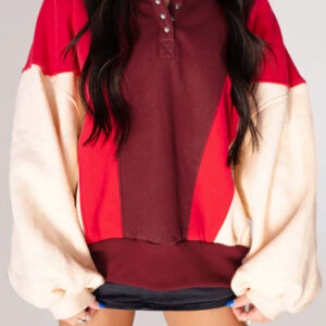 Buzo Rojo Fuego Patchwork