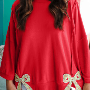 Buzo Rojo Fuego Patchwork Holgado