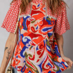 Blusa Rojo Manga Abullonada