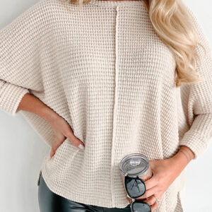 Top Damasco Tejido Waffle Oversize