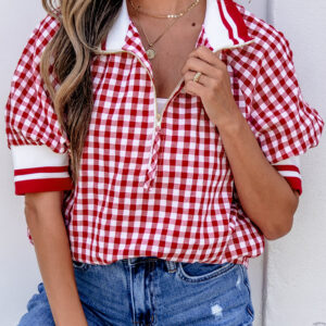 Blusa Rojo A Rayas