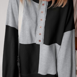 Buzo Negro Combinado Oversize