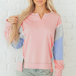 Buzo Damasco Rosa Patchwork Oversize