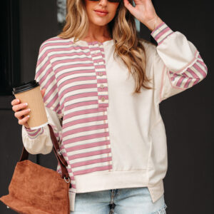 Top Rosa a Rayas Oversize