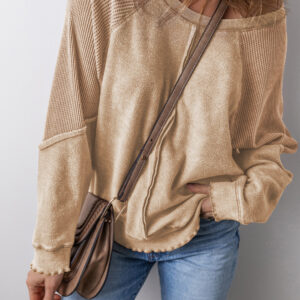 Buzo Beige Francés Claro Patchwork