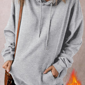 Hoodie Gris Claro Frisado