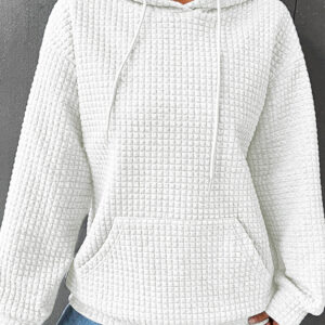 Hoodie Blanco Bolsillo Canguro