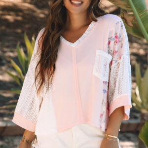 Blusa Rosa Suave Floral