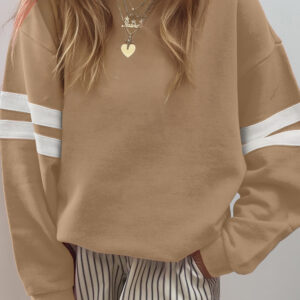 Buzo Beige Francés Claro Hombro Caído Oversize