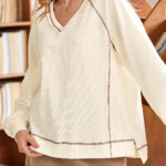 Top Beige Escote V