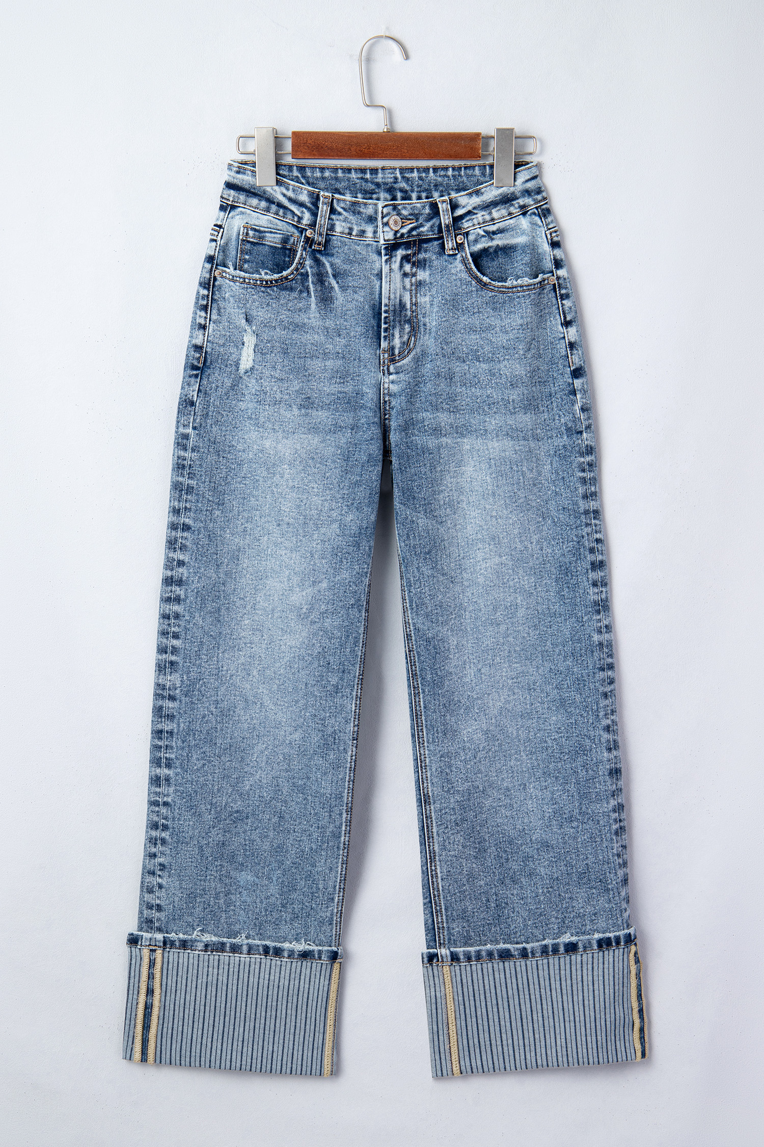 Jean Ashleigh Azul Con Puño Recto Suelto - Image 6