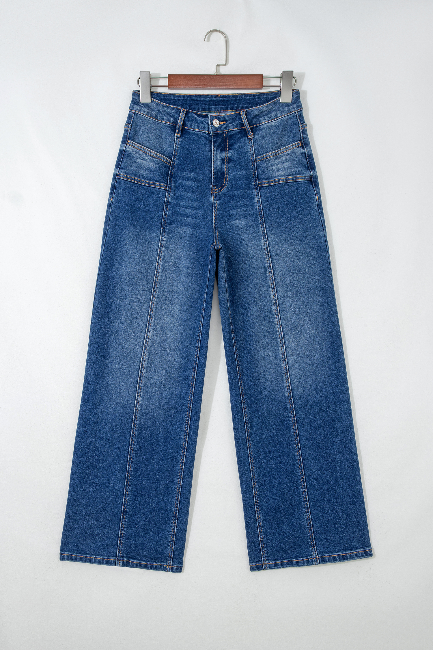 Jean Celeste Tailored Con Costura Detalle Relajado - Image 4