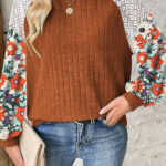 Blusa Canela Floral Manga Larga