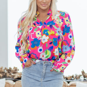 Blusa Rosa Escote V