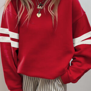 Buzo Rojo Fuego Hombro Caído Oversize