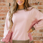 Buzo Rosa Claro Patchwork Oversize