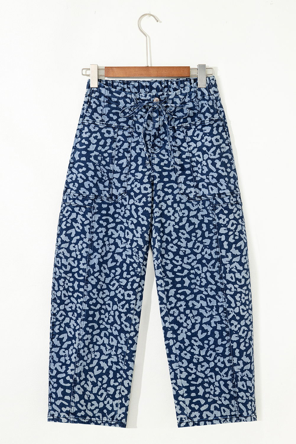 Jean Azul Animal Print Leopardo Estampado Cordón Elástico - Image 3