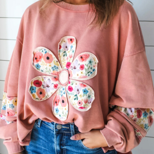 Buzo Durazno Floral Holgado
