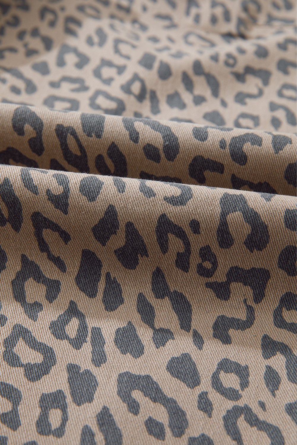 Jean Caqui Animal Print Leopardo Estampado Cordón Elástico - Image 6