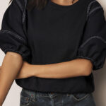 Blusa Negro Manga Corta