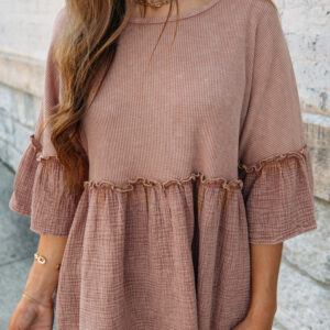Blusa Multicolor Con Volados
