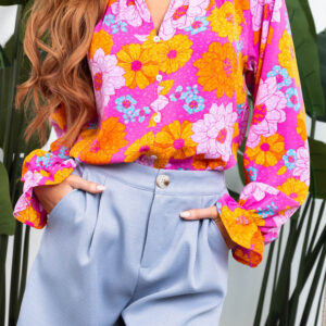Blusa Rosa Floral
