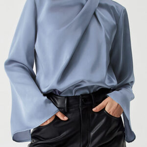 Blusa Verde Hiedra Plisado