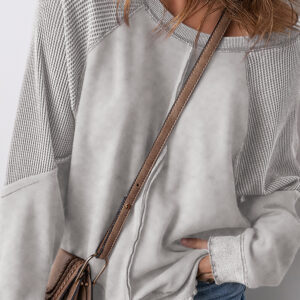 Buzo Gris Claro Patchwork