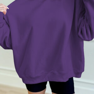 Buzo Violeta Oversize Cuello Alto