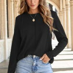 Top Negro Cuello Redondo
