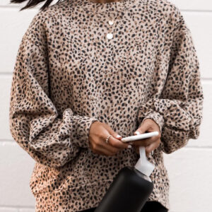 Buzo Animal Print Cuello Redondo