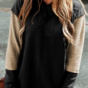 Hoodie Negro Patchwork