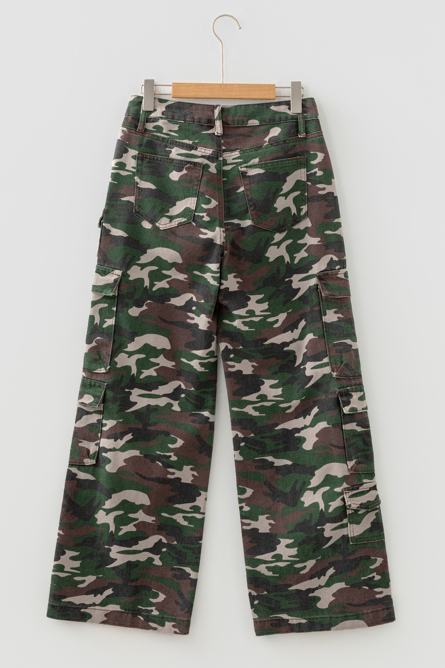 Pantalón Verde Camuflado Cargo Pierna Ancha - Image 5