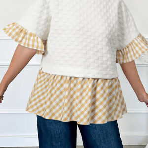 Blusa Blanco Con Volados